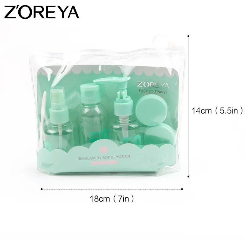 ZOREYA Brand 7 шт./компл. Прозрачный флакон с пульверизатором толстый пластиковый