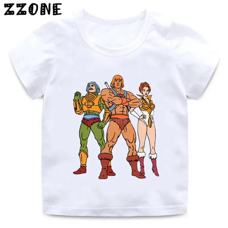 Футболка для мальчиков и девочек с героями мультфильмов Masters of The Universe He-Man