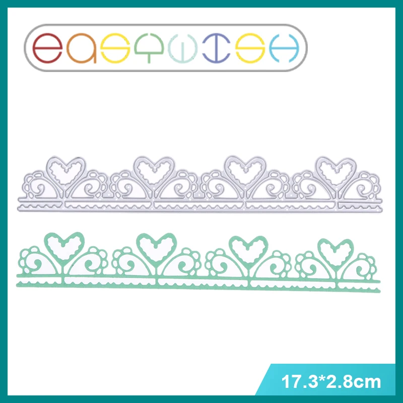 Easywish сердце пограничное кружева резки металла умирает трафарет для DIY