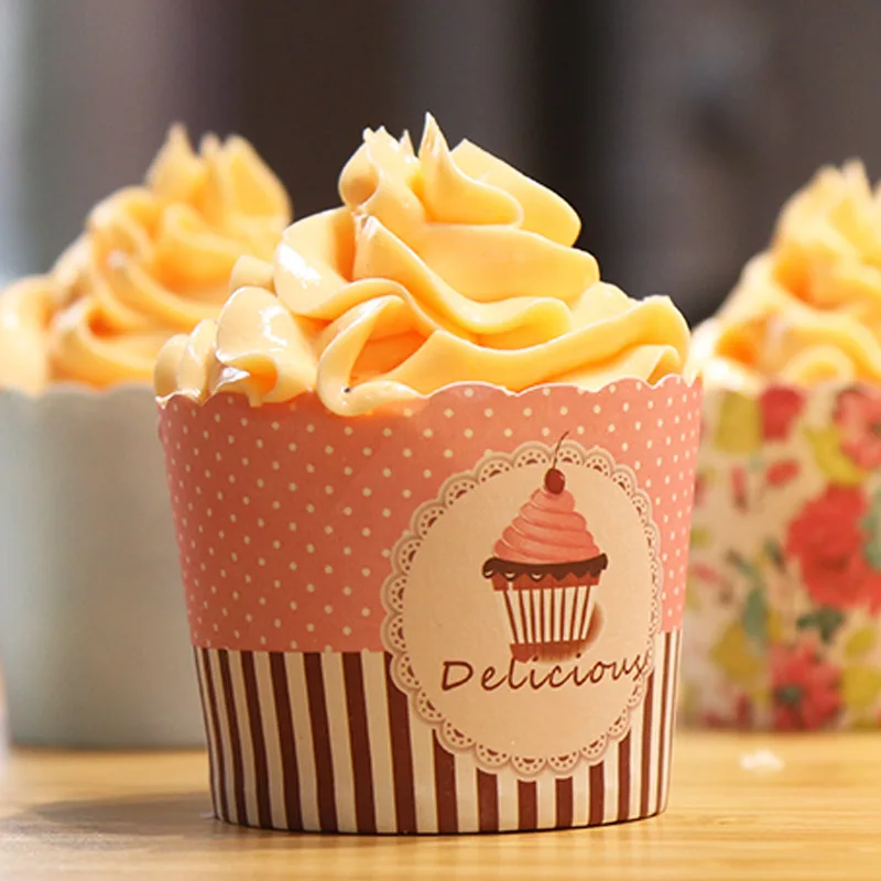 100 шт. в белый горошек черная полоска Dilicious Paper Cupcake Liner инструмент для выпечки