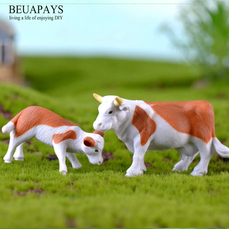 

9pcs/Lot Figurines DIY Home Decoration Accessories Bonsai Farm PVC Craft Gift Landscape Plastic Animal Ornaments Farmer Horses