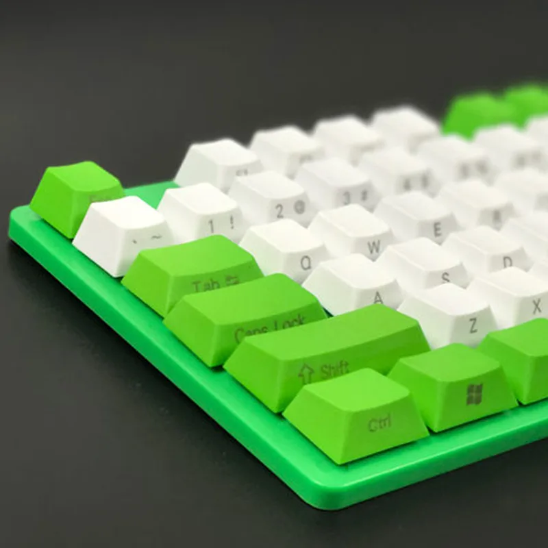 Передние/боковые напечатанные колпачки клавиш PBT 108 для Cherry MX с держателем