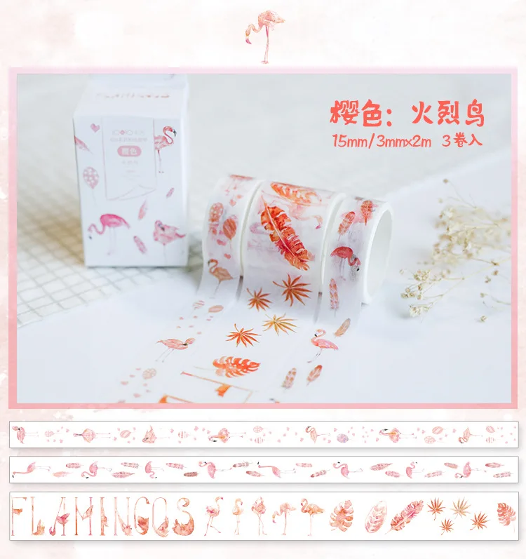3 шт./упак. с фиолетовым лесом декоративная лента Washi DIY Скрапбукинг малярный скотч Школа канцелярских товаров Эсколар