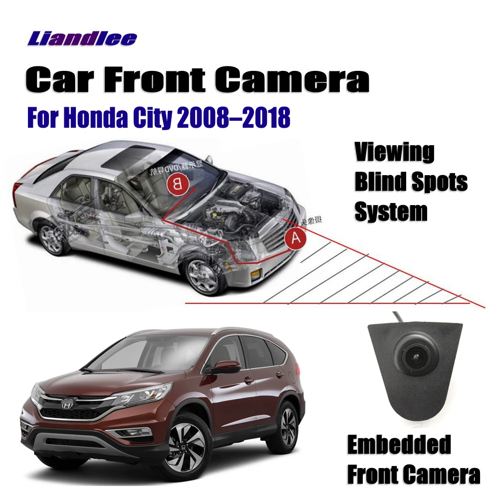 Автомобильная камера встроенный небольшой логотип для Honda City 2008 ~ 2018 (задняя