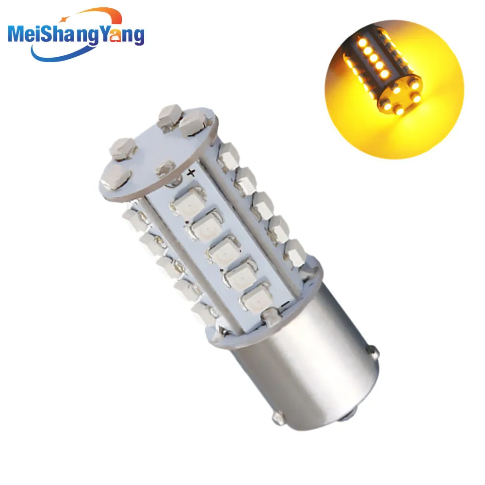 1156 BAU15S 30 SMD янтарно желтая светодиодный ная Лампа py21w автомобильные лампы сигнал