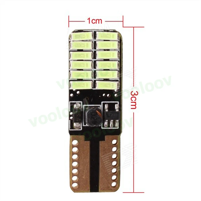 2x настоящий Canbus T10 LED W5W 4014 ширина автомобиля Свет Парковка свет ошибка Бесплатная