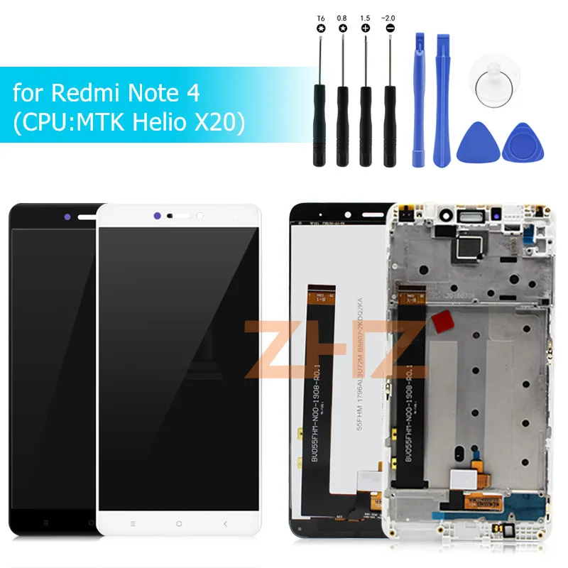 ЖК дисплей для Xiaomi Redmi Note 4 MTK сенсорный экран с дигитайзером и рамкой в сборе Note4