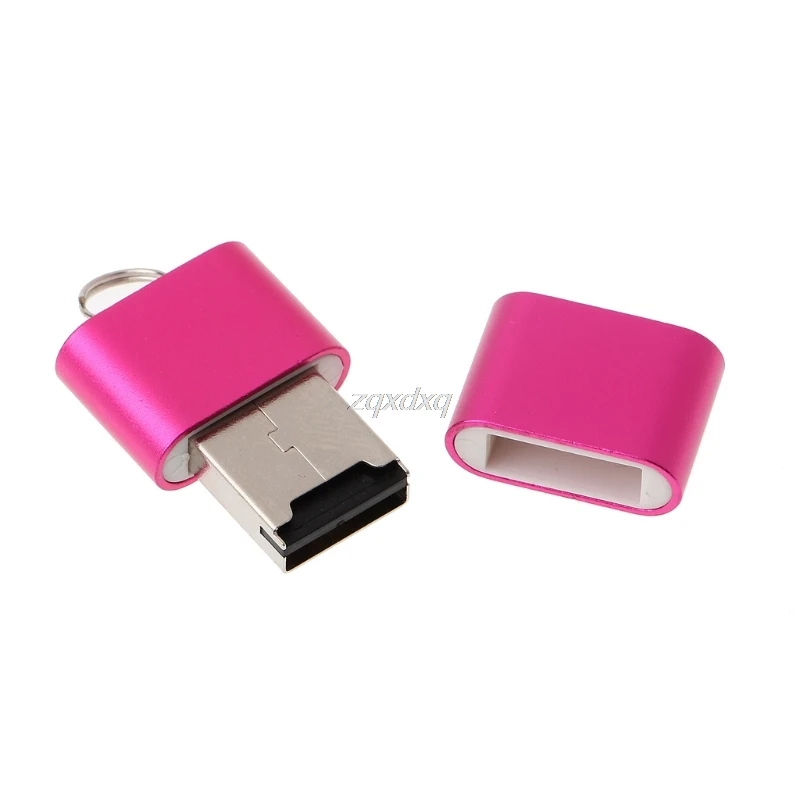 Портативный мини считыватель карт памяти из алюминиевого сплава USB 2 0 A Micro SD TF