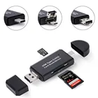 3 в 1 Micro USB к USB Type C OTG адаптер для карт памяти USB 2,0 Картридер для SDXC, SDHC, SD, Micro SD, Micro SDXC, Micro SDHC