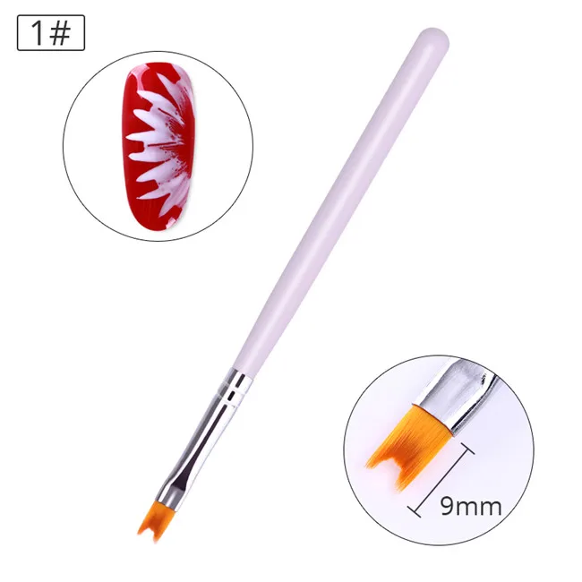 Gradient Acrylic 1 BORN PRETTY акриловая маникюрная кисть для маникюра, кисти для рисования ногтей, Раскрашивание дизайна, щетка для маникюра, набор гелевых лаков, инструменты - Цвет: Gradient Acrylic 1