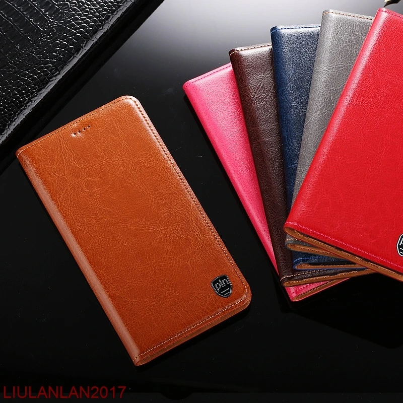 Retro Cover For SAMSUNG C7 C7000 Gray Blue Pink Brown Genuine Leather Flip Magnetic Kickstand Case Galaxy 2017 | Мобильные телефоны