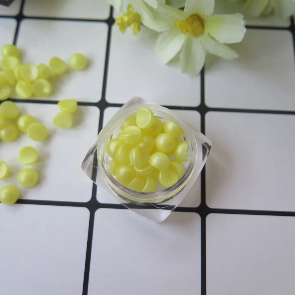 30 шт./банка милые 6 мм матовые цветные изогнутые шарики жемчужные украшения для