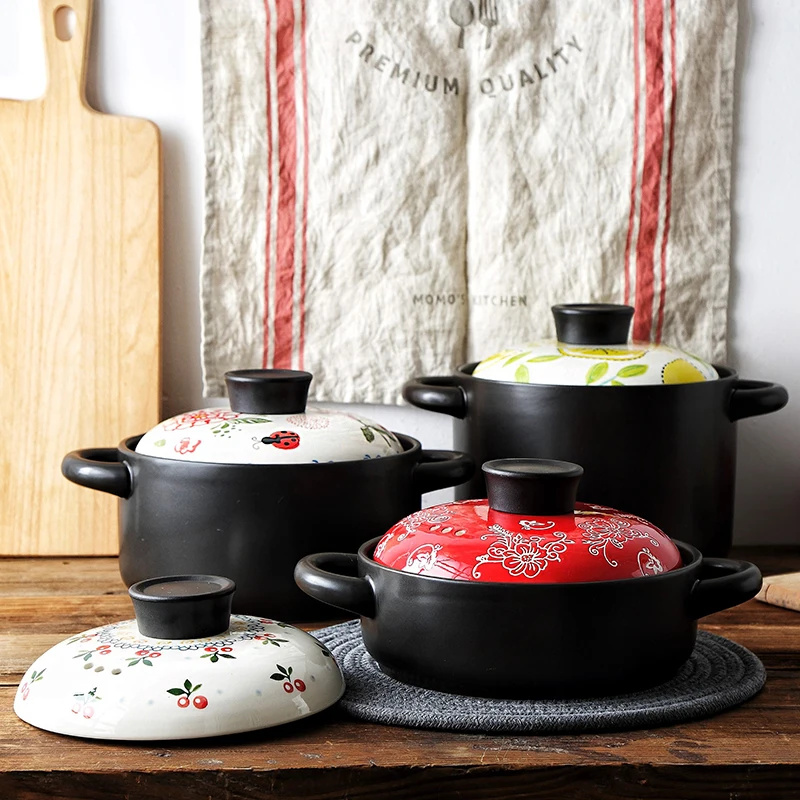 Фарфоровая кастрюля под глазурь в Корейском стиле жаропрочная для здоровья