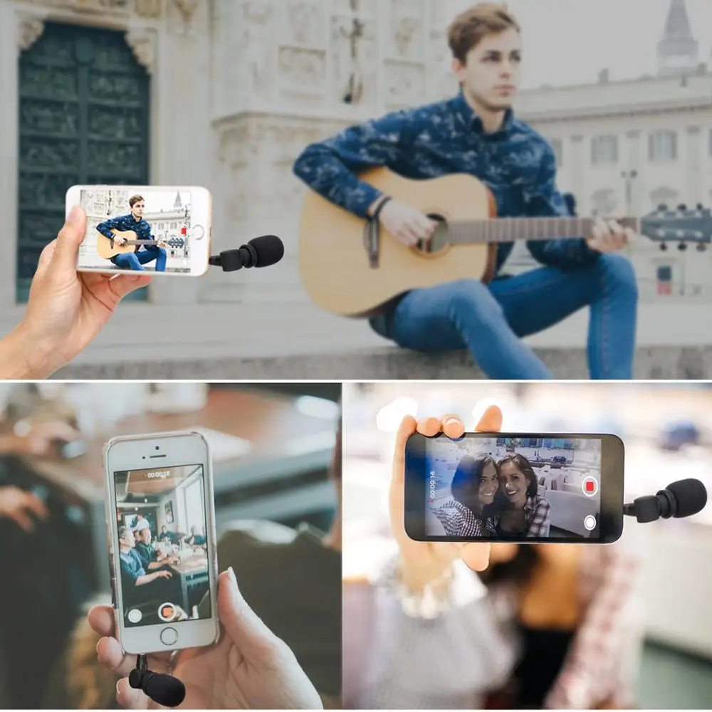 Saramonic SmartMic Гибкий микрофон с высокой чувствительностью для Apple IOS iPhone X 8 7 plus 6 iPad iPod