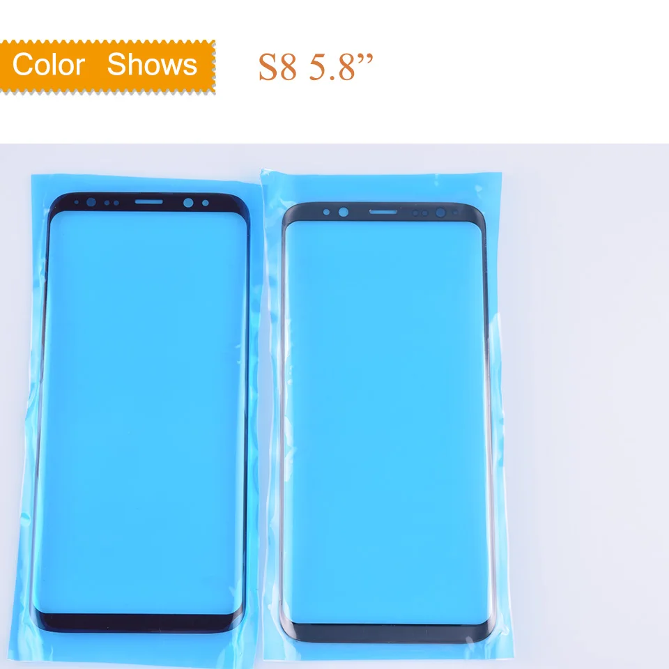 S8 10 шт./лот для Samsung Galaxy S8 g950 G950F S8 Plus G955F сенсорный экран передняя стеклянная панель внешняя стеклянная линза - Цвет: S8