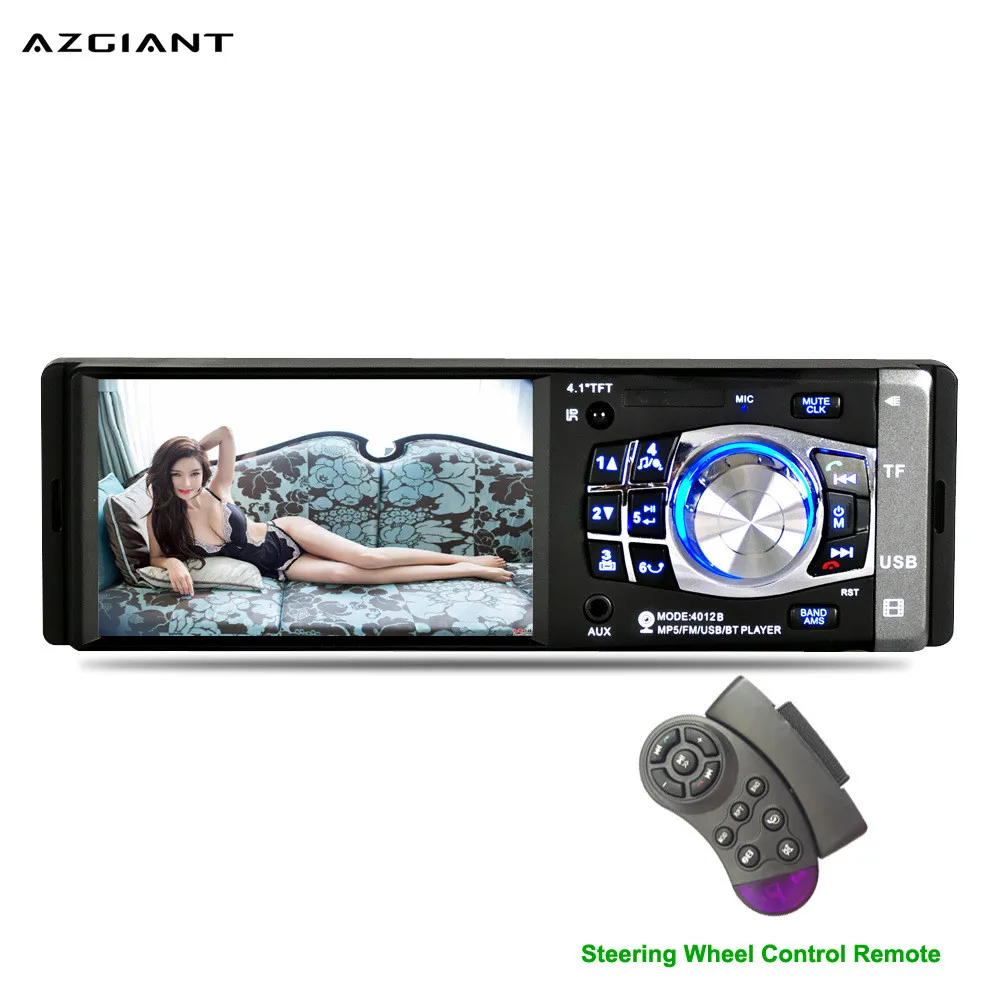 AZGIANT Автомобильный мультимедийный плеер с 4 1 дюймов HD цифровой Экран Bluetooth FM радио