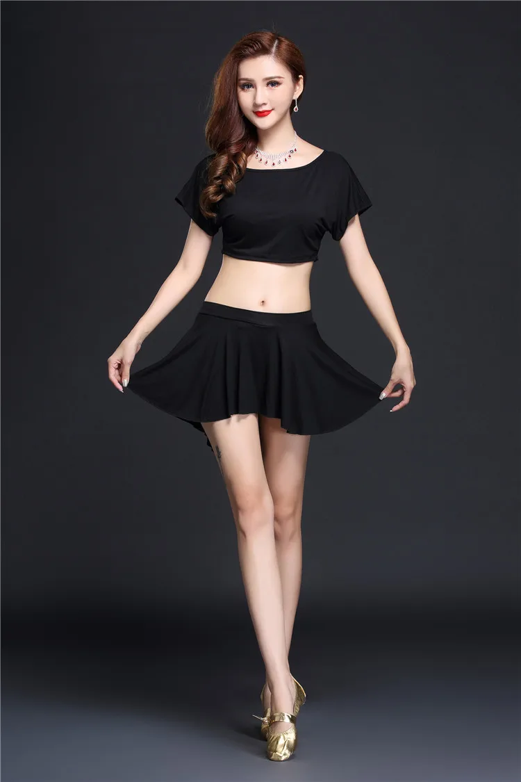 NEW Women Belly Dance Costume Practice Wear Oriental Bollywood Dancing Dress Top Skirt Belt Set Dance Wear Sexy For Adult