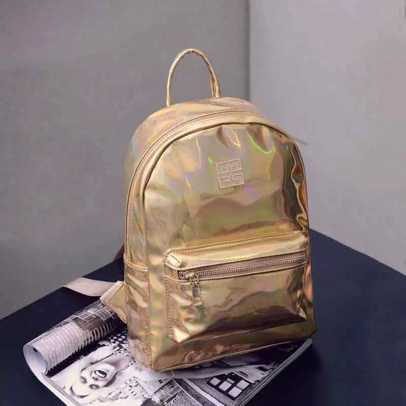 Fashion Brand Teenage Backpacks For Girls Laser Hologram Small Feminine Satchel Women Travel Girl Schoolbag Rucksacks | Багаж и сумки