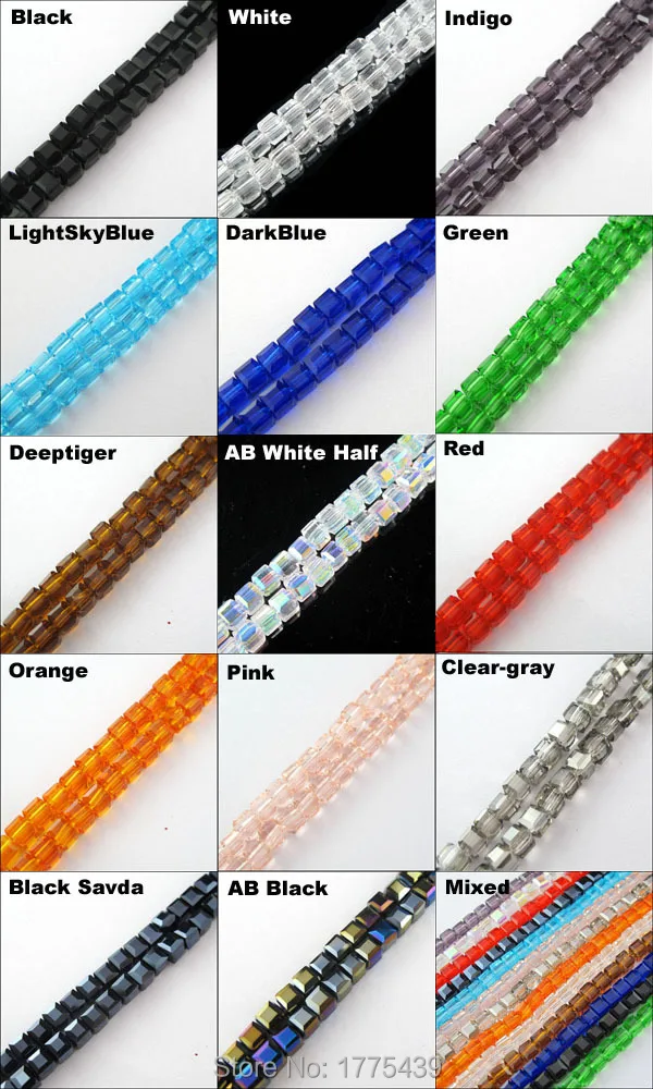 Бесплатная доставка 100 шт./лот 4 мм квадратные граненые стеклянные хрустальные