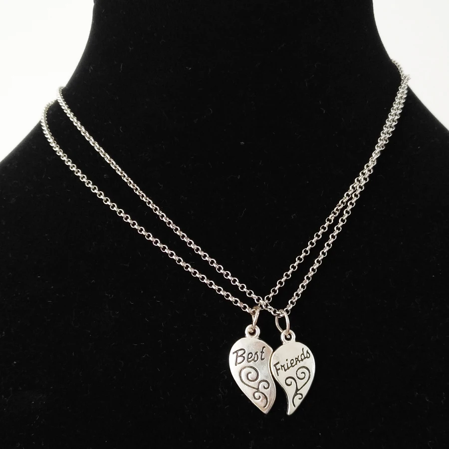 2018 New Best Friends Heart Pendant Chain Necklace Fashion Friendship Forever Women Girls Gifts Necklaces Jewelry | Украшения и
