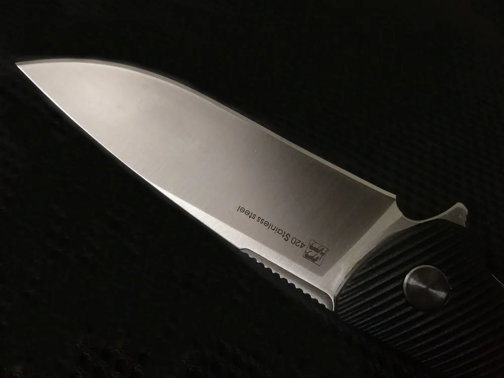 Satin Blade Складной мини-нож 3 от jonnyjamie Speedball, лезвие из нержавеющей стали 420, с черной FRN ручкой, карманные ножи для повседневного использования, походные ножи - Цвет: Satin Blade