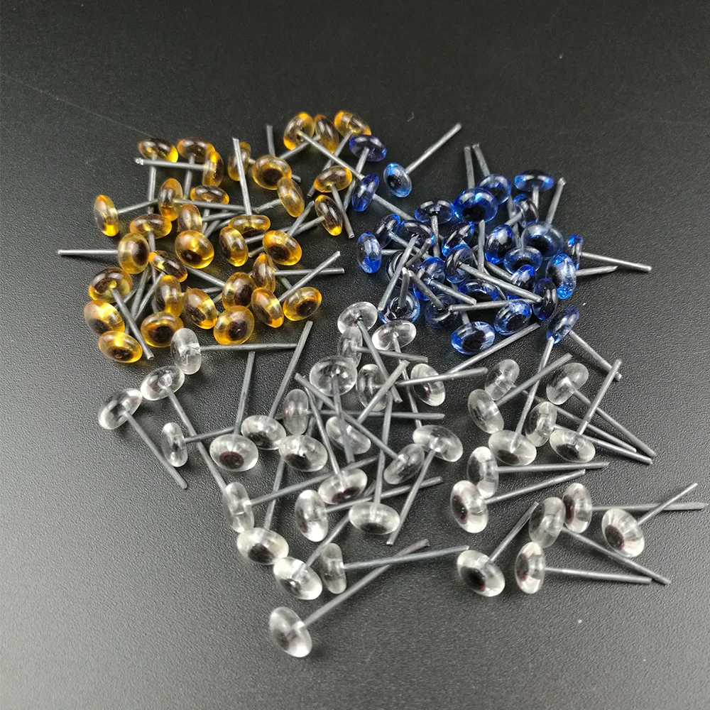 150 пар 5 мм синий/коричневый/прозрачный фиксированный набор очков Тедди Набор игл