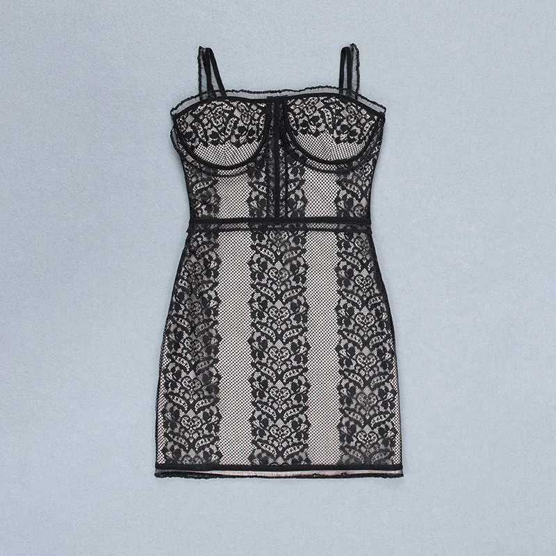 Одежда высшего качества без застежки черного цвета кружева вискозное платье для
