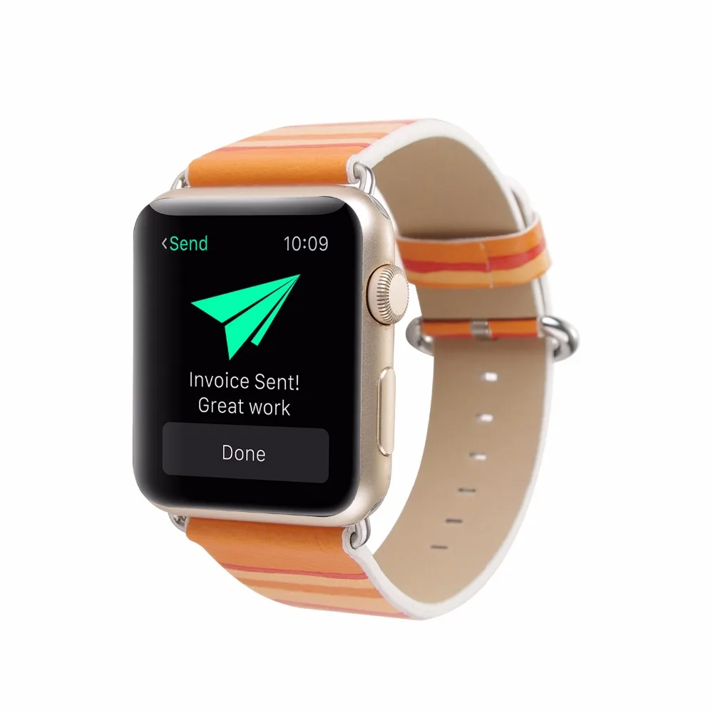 Espanson кожаный Ремешки для наручных часов аксессуар Браслет apple watch группа 42 мм 38