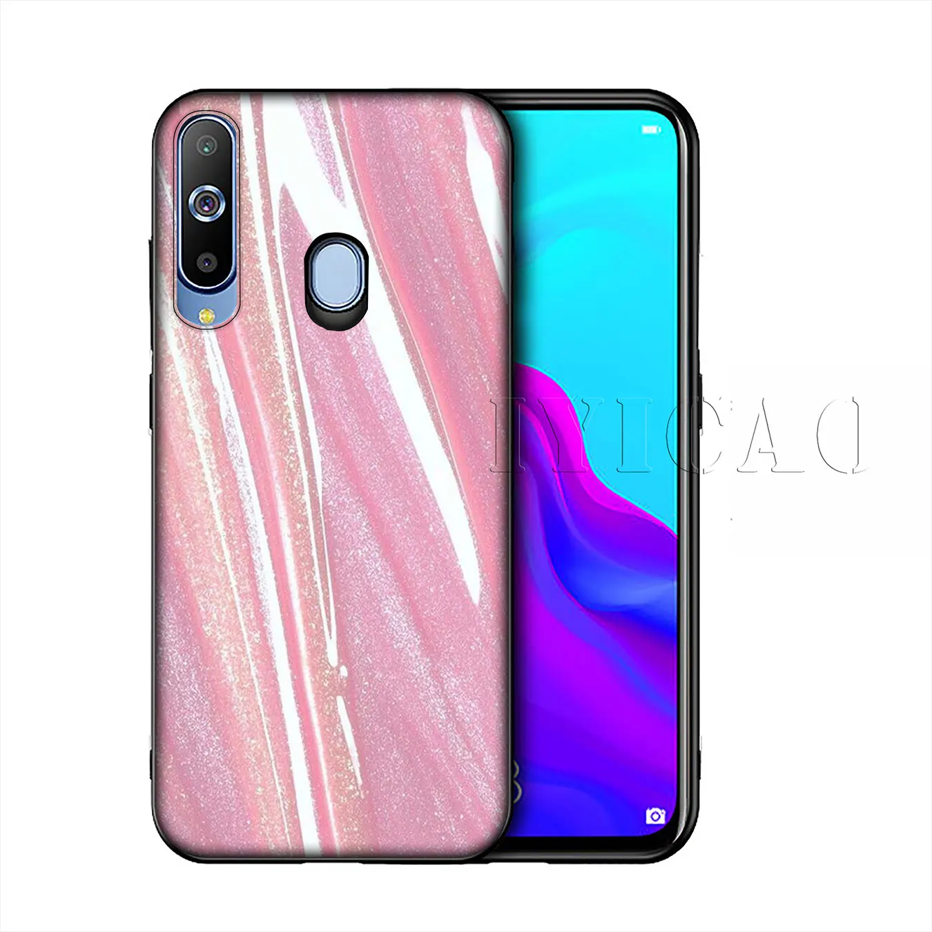 Пастельный Металлический Мягкий силиконовый чехол IYICAO для Samsung Galaxy A10 A30 A40 A50 A70 M10