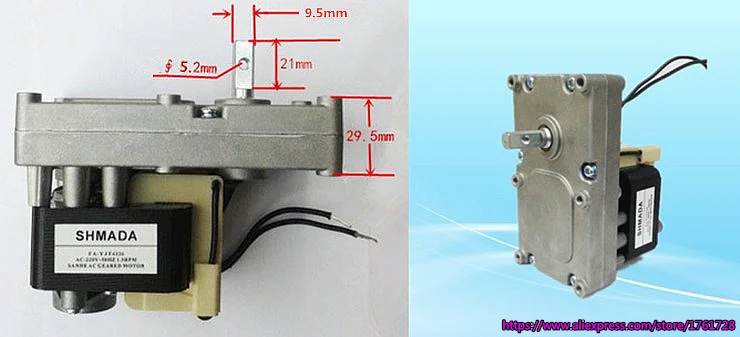 FA-YJF6130 5r/min AC220V затененный полюс Мотор-редуктор/камин, печь/подающий мотор