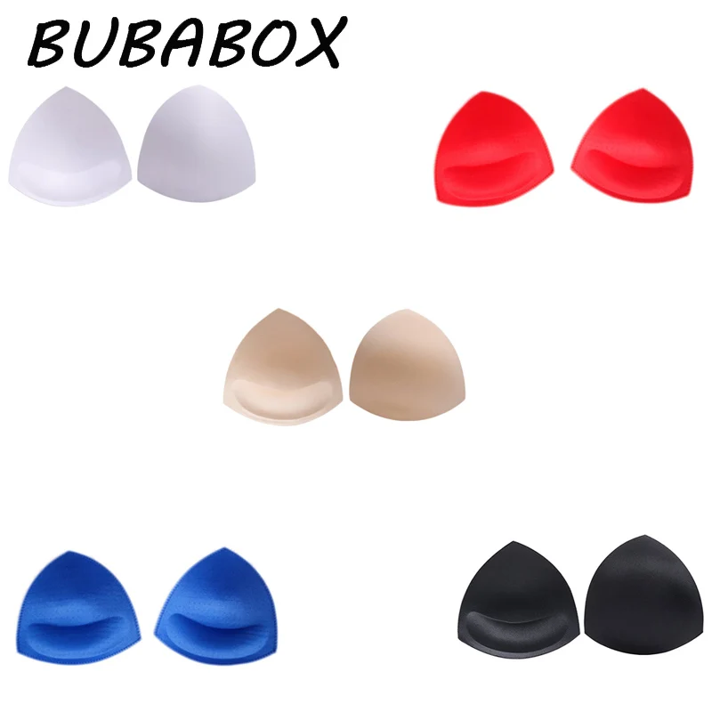 

1 Pair Summer Swimsuit Padding Inserts Sponge Foam Bra Pads Women Chest Cups Breast Bra Bikini Inserts Chest Pad Three Colors