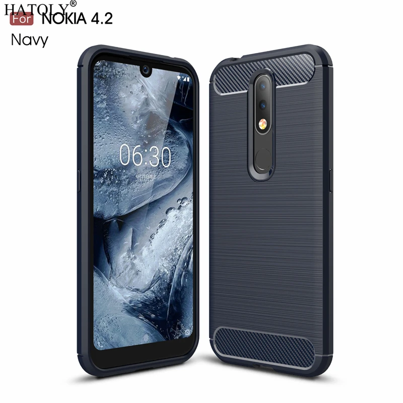 Чехол HATOLY для Nokia 4 2 противоударный мягкий силиконовый чехол из ТПУ с ворсом TA-1157