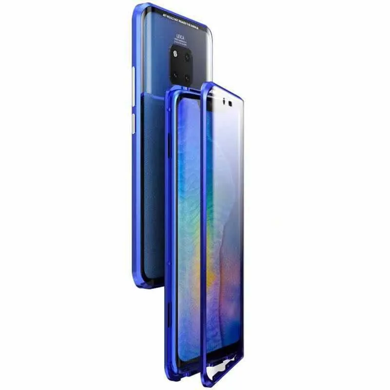 For Huawei P30Pro Magnetic Case Front+Back Double-Sided Tempered Glass P30 1+7Pro Metal Bumper |