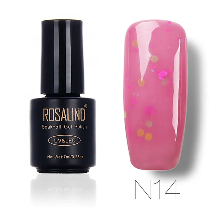 N14 Гель ROSALIND 1S 7 мл, N01-24 гель для ногтей, серия cheir, УФ светодиодный лак для маникюра, полуперманентный Гель-лак для ногтей - Цвет: N14