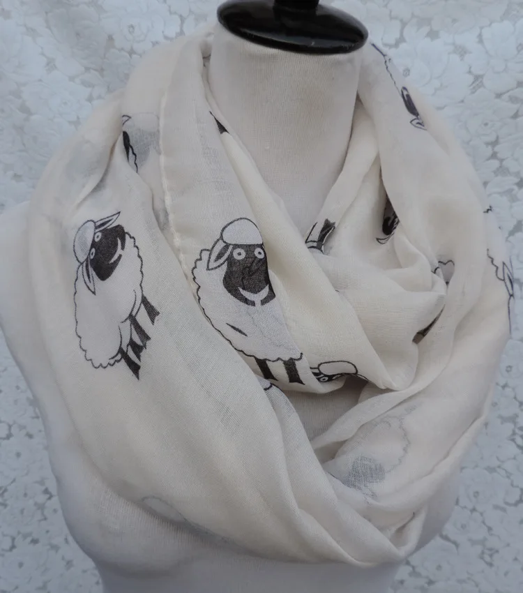 Бесплатная доставка новинка 2018 Модный женский синий белый цвет милый шарф петля