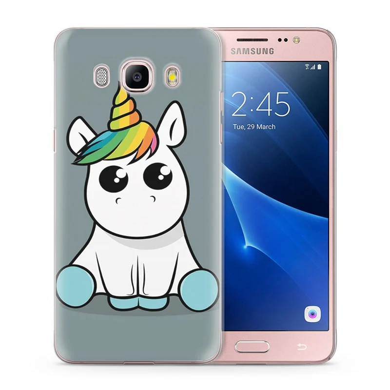 For Funda Samsung Galaxy J7 2016 Case J710 J710F Phone Cases Unicorn Painted Pattern Clear Soft Silicone W028 |