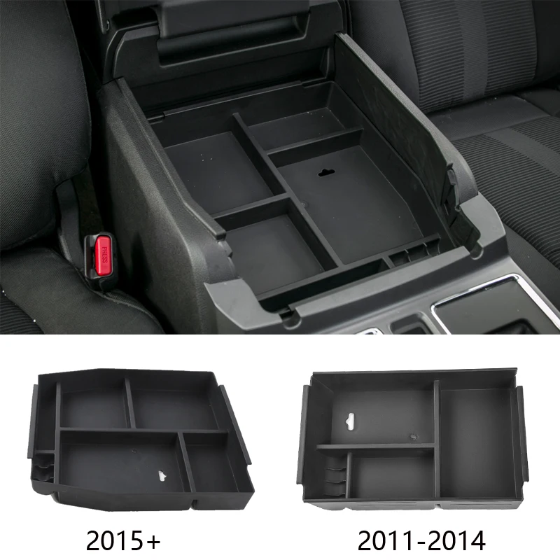 

HYZHAUTO 1Pcs ABS Multi-function Armrest Box Storage For Ford F150 2011-2014 2015+ Car Interior accessories