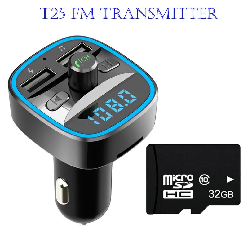 Bluetooth fm передатчики модулятор передатчик Hands Free Car Transmisor QC3.0 USB Автомобильное MP3 32