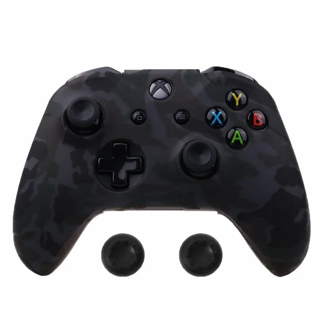 Clear Black Camo Силиконовый защитный чехол ZOMTOP для Xbox One X S, защитный чехол для контроллера, камуфляжный чехол с принтом для переноса воды - Цвет: Clear Black Camo