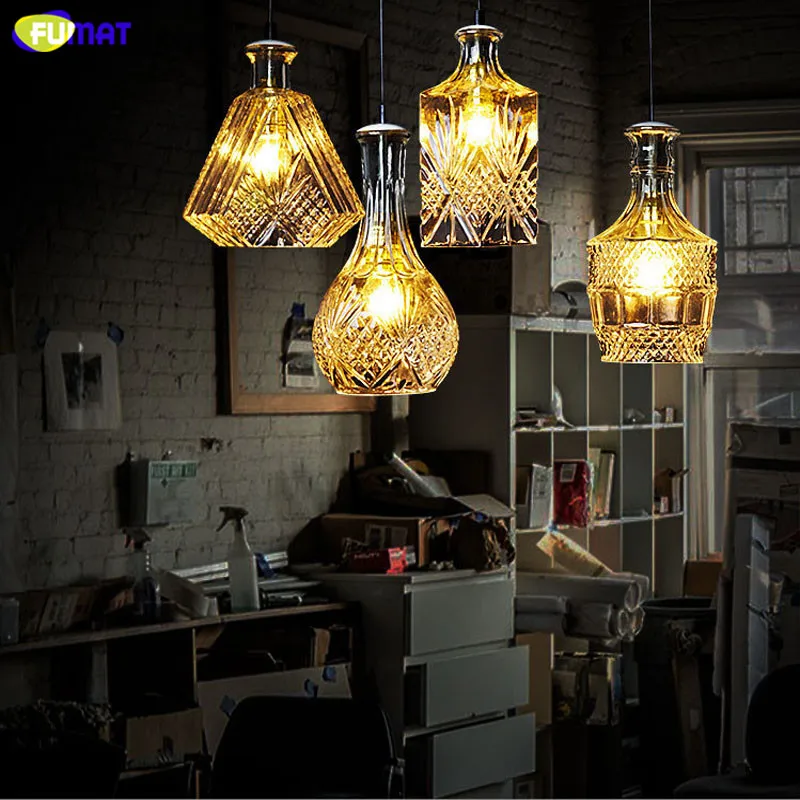 Современный подвесной потолочный светильник FUMAT стеклянный в стиле лофт