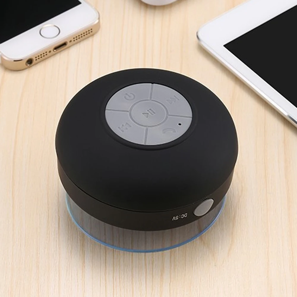 Black Водонепроницаемый беспроводной Bluetooth динамик MP3 музыкальный плеер портативный мини Душ динамик s Handsfree автомобильный динамик музыкальный усилитель - Цвет: Black