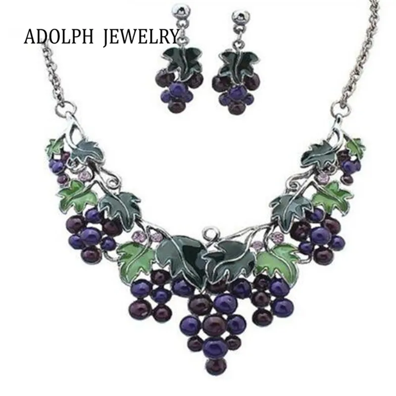Женский комплект украшений ADOLPH колье чокер с подвеской в виде винограда 2019|necklace