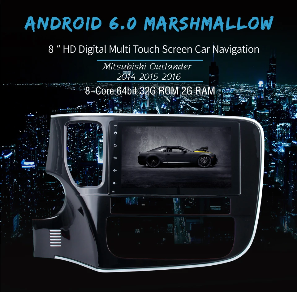 Dasaita " Android 8,0 Автомобильный gps плеер для Mitsubishi Outlander- с восьмиядерным 4G+ 32G авто радио мультимедиа gps NAVI