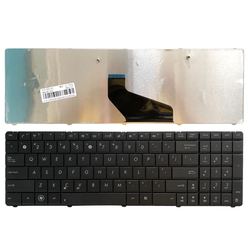 Клавиатура US для Asus A53 A53T X53 X53B X53C X53T X73 N73 K73 K73T A53U X53Z X53BR X53E A73TA A73TK черная клавиатура