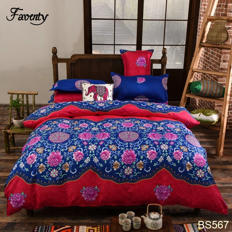 Новый богемный Boho постельных принадлежностей 3D королева цветник простыня