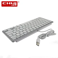 chuyi 78 keys keyboard ultra thin usb wired keypad silent noiseless keyboard for lenovo samsung desktop computer pc laptop