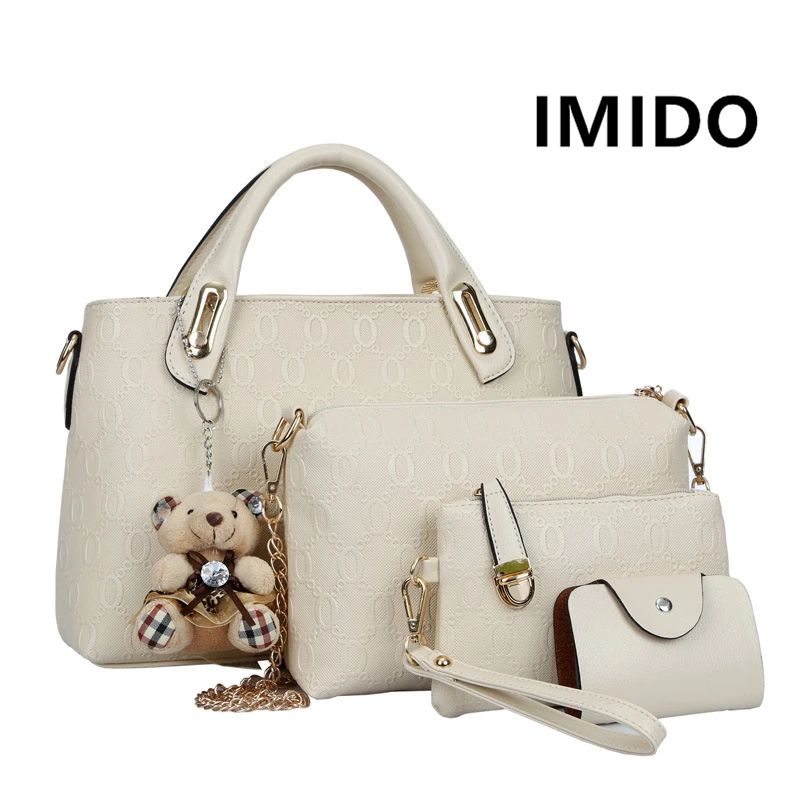 IMIDO 2019 летняя брендовая новая женская сумка набор из четырех вещей с медвежонком