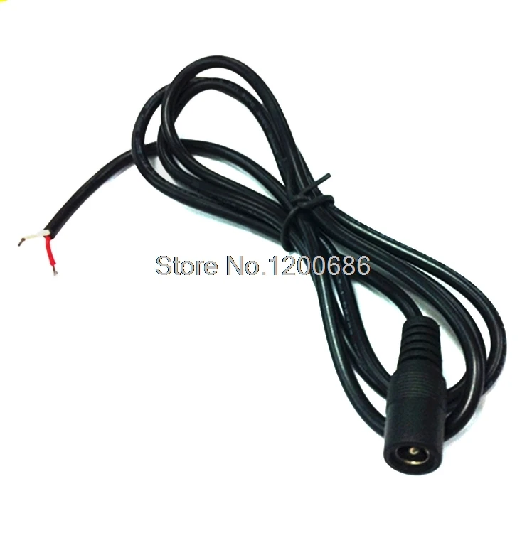 

22AWG DC Power Plug Female Pigtails 5.5mm x 2.1mm 1M for LED Strip Light