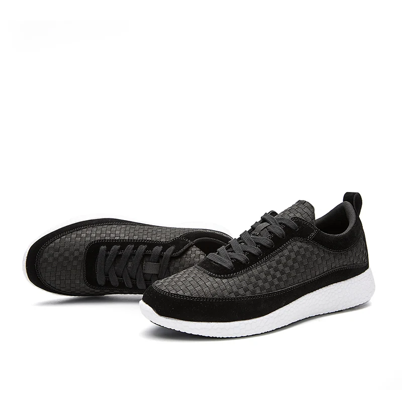 Мужские удобные гибкие теннисные кроссовки Prikol спортивные в клетку хорошее