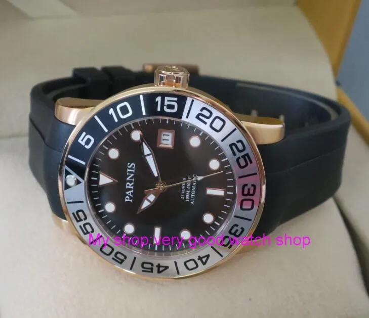 Часы мужские механические с автоподзаводом и сапфировым стеклом 42 мм | Наручные